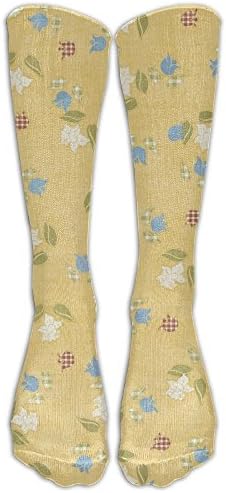HEIHEIHA Stocking Retro Flowers Unisex Outdoor Knee High Long Tube Socks as pictureOne Size