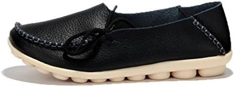 Women's Driving Shoes Cowhide Leather Lace-Up Loafers Boat Shoes Flats