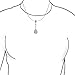 Bling Jewelry Bridal Vintage Deco Style Pave Crystal Teardrop Pendant Necklace Pendant for Bride for Women Wedding Silver Plated Brass