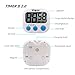 Uigos Digital Kitchen Timer II 2.0, Big Digits, Loud Alarm, Magnetic Backing, Stand, for Cooking Baking Sports Games Office (White) (1 Pack)