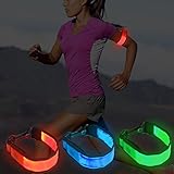 Higo Led Marker Band, Camping Gear Safety Lights, Reflective Bag Tags Clip-On PVC Light Up Reflective Bands for Backpack, Tents, Bicycles,Cycling Running Jogging