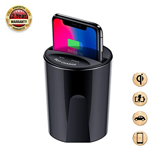 Car Wireless Charger Cup Holder qi Wireless car Charger Wireless Charger Phone Charger Fast Wireless Charging pad Stand 10W/7.5W/5w Wireless Charger car Accessories for galaxys8s9+s7s6 note8(X9)