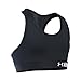 Under Armour Girls' HeatGear Armour Solid Sports Bra, Black (001)/White, Youth Medium