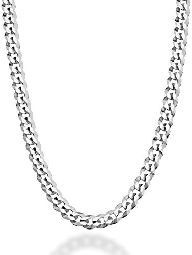 Miabella Solid 925 Sterling Silver Italian 3mm Thick Square Link