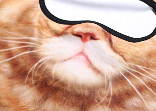 JIUSY 3D Animal Ears Fleece Thermal Hood Balaclava Neck Warmer Face Mask for Cold Weather Winter Outdoor Sport Motorcycle Cycling Riding Ski Snowboard Halloween Party Exotic Shorthair Cat MDD-25