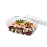LOCK & LOCK Ovenglass Airtight Heat Resistant Glass Rectangular Food Storage Container 67.63-oz / 8.45-cup