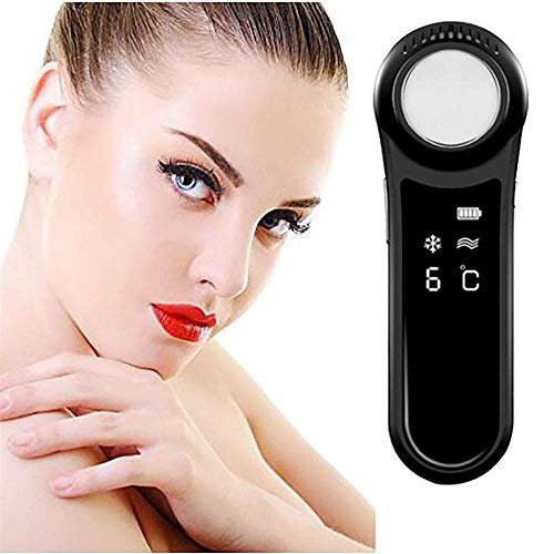 Portable Facial Massager,Firming Care Device,Hot and Cold Skin Care Device Hammer,Vibration Facial Beauty Instrument,Household Water Meter- USB Charge,White - Thumbnail 3