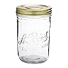 Le Parfait Familia Wiss Terrine | 32oz/Quart(Pack of 4) 1010 Liter Wide Mouth French Glass Jar w/Airtight 2-Piece System Gold Lids | Ideal for Canning, Food Storage, Meal Prep, Cake Jar & DIY Crafts