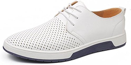 Dmoshibei New Men's Shoes Leather Holes Design Summer Breathable Shoes Men Flats