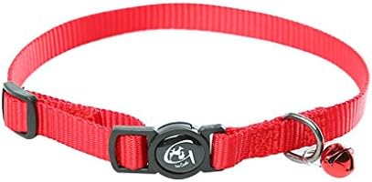 Loria Nylon Adjustable Cat Collar with Bell Reflective Cat Collar Pet Puppy Neck Belt Rope Fabric Cord