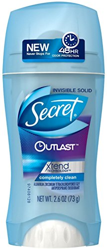 Secret Outlast Xtend Antiperspirant & Deodorant Invisible Solid, Completely Clean 2.6 oz