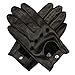 Harssidanzar Mens Leather Driving Gloves Unlined Touchscreen, Black, S