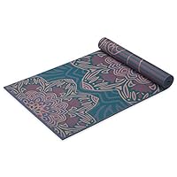 Gaiam Yoga Mat Premium Print Reversible Extra Thick Non Slip Exercise & Fitness Mat for All Types of Yoga, Pilates & Floor Workouts, Jade Salutation, 6mm