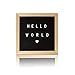 Funderdome 10x10 Felt Letter Board with 340 Letters, Numbers, and Symbols Oak Frame Felt Board with Stand