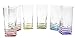 Color Wave Contemporary Style Clear Glass Tumblers, 11.25 Ounce, Set of 6