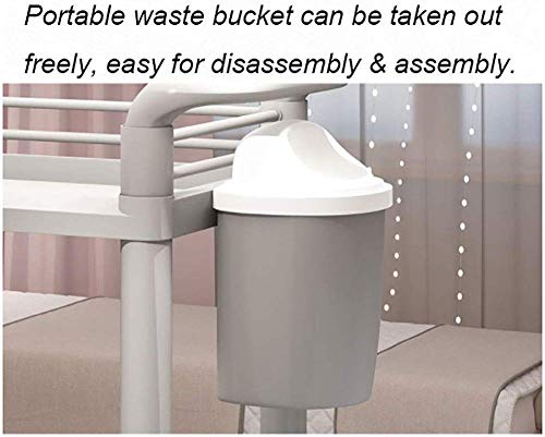 CART Household Medical Utility Carts Hand Trucks 3 Tier Medical Instruments Rolling Cart with Handle Dirt Bucket, Abs Beauty Salon Trolley with Brake Wheel, 100Kg Load, 98Cm Height Mobile Tool Cart