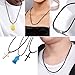 FaithHeart Black Cord Necklace Mens 20 Inch Leather Chain Jewelry Solid Waterproof String Wax Rope Neck Chains for Men Birthday Gift