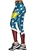 COCOLEGGINGS Women's Digital Print Stretchy Ankle Elastic Tights Leggings