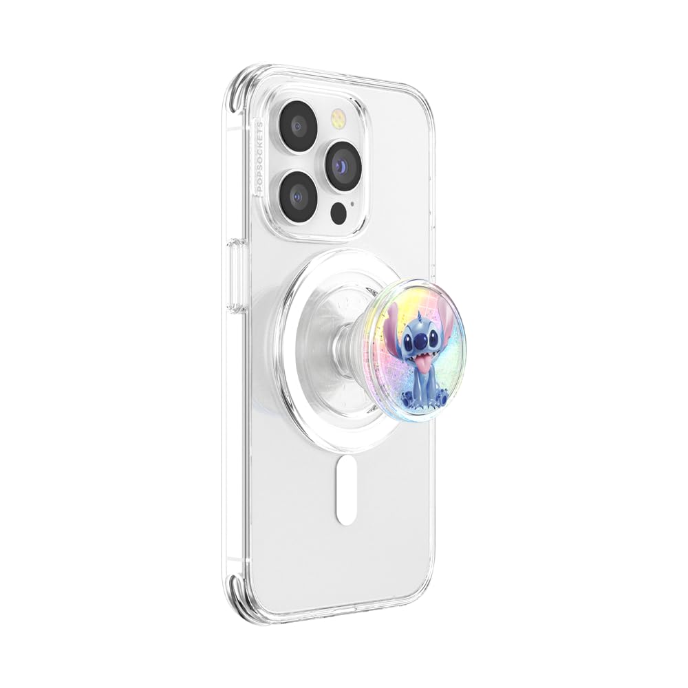 PopSockets Phone Grip for MagSafe, Secure Magnetic Phone Grip & Stand, Hands-Free Kickstand, Wireless Charging Compatible, Disney - Tidepool Stitch Dreamscape — image 1