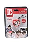 One Direction Singing Keychain, Red Heart with Group Image