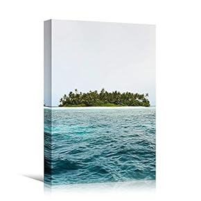 signwin Canvas Wall Art Lone Island Beach Beach...