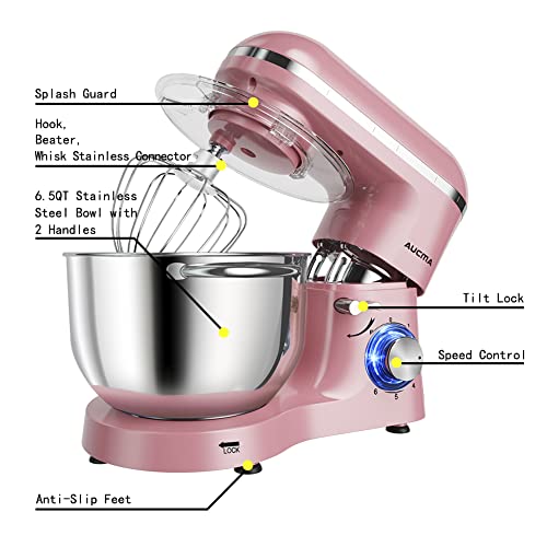 Aucma Stand Mixer,6.5QT 660W 6Speed TiltHead Food Mixer, Kitchen