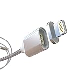 [Upgraded Version] SUKAR Magnetic Lightning USB Charger Braided Fast Cable, MagSafe Reversible Detachable Design Cord Adapter for iPhone 5 5c 5s iPhone 6 6s plus iPad iPod touch (Silver)