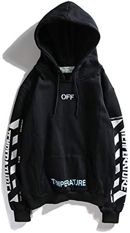 jungo Fashion Brand OW Diagonal Stripe Printing Couple Hooded Sweater for Men/Women