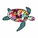 Sea Turtle Sticker Colorful Geometric Car Decal by Megan J Designs™ - Laptop Sticker Window Vinyl Sticker