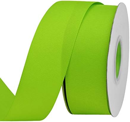 1 1/2 inch Apple Geen Grosgrain Ribbon 25 Yards Per Roll for Crafts Bow Maker Wreaths Gift Wrapping Hair Accessories Wedding