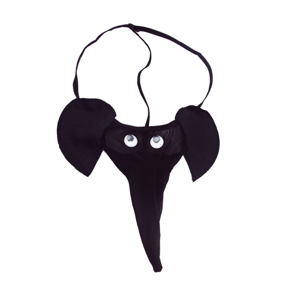 VemeFufu String Mankini for Men Funny UK Hot Costume Black — image 1