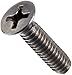 Stainless Steel Machine Screw, Plain Finish, Flat Head, Phillips Drive, 1/8