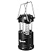 Tquens L400 Camping Lantern with Auto On/Off Function and Collapsible and Water Resistance and Battery Operated for Outdoors, Camping, Hiking, Fishing, Emergency - Black
