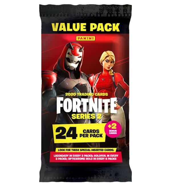 Panini FORTNITE TC Series 2 Pochette Value Pack 24 2 Cartes Bonus Trading Card Fat, Auditor's Target Value,Fat Pack