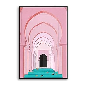 Framed Canvas Wall Art for Living Room, Bedroom Colorful Corridor Canvas Prints for Modern Home Decoration Ready to Hang - 16"x24" inches