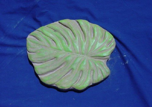 Tropical Leaf Stepping Stone Concrete Plaster Mold 1134