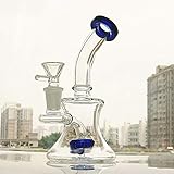 Glass Art Special-Shaped 7 Inch Tall Join 14MM Blue
