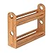 J JACKCUBE DESIGN JackCubeDesign 2 Tier Bamboo Spice Rack, Wooden Spice Bottle Holder Stand Organizer for Kitchen Countertop Worktop (12.76 x 2.76 x 10.8 inches) - MK377A
