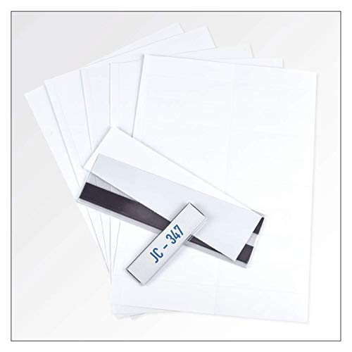 Perforated labels for label holders to print yourself, 100 mm wide on DIN A4 sheets (white, 2000 labels, 20 labels per sheet, 100 sheets, 100 sheets, 100 x 26 mm)