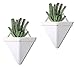 PUDDING CABIN 2 Pack Small Wall Succulent Planters Gold-White Wall Decor Geometric Triangle Hanging Planters 4Inch Succulents Pots for Cactus, Air Plants, for Mom