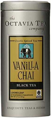 Octavia Tea Vanilla Chai (Black and Red Tea) Loose Tea, 3.7 Ounce Tin