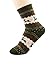 Zando Womens Super Thick Merino Ragg Wool Crew Winter Socks 5-Pack Christmas Deer Multi-colored Size 6-11