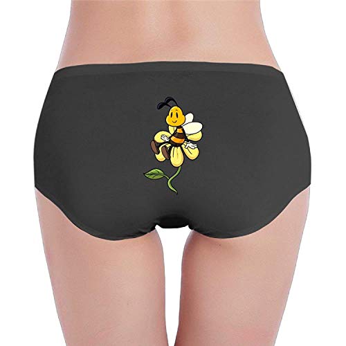 JUNN Women's Hipster Panties Briefs Bee Honey Clipart Stretch Cotton Comfort Low Waist Underwear