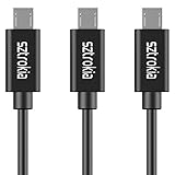 Micro USB Cable, Sztrokia [3-Pack] High Speed USB 2.0 A Male to Micro B Sync and Charge Cables, 1ft, 3ft, 6ft Data Cords for Android, Samsung, HTC, LG etc.