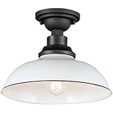 Maxim Granville - 1 Light Outdoor Flush Mount-White/Black Finish