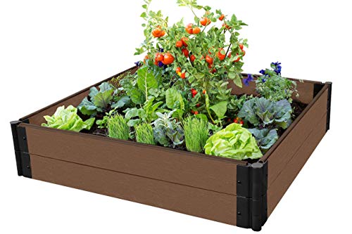 Frame It All Raised Garden Bed 4′ x 4′ x 11″ – 1″ Profile (Renewed)