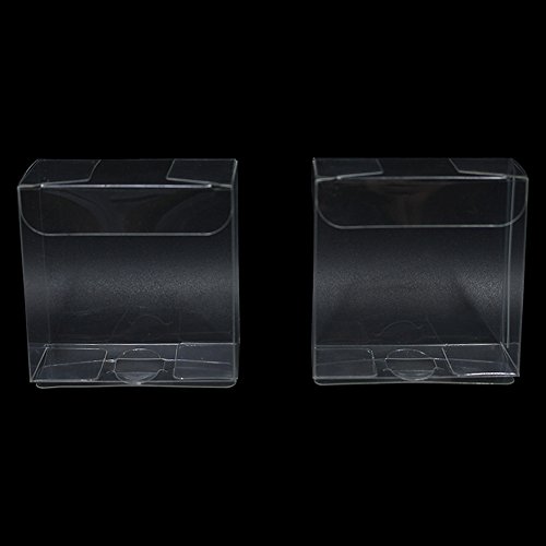 Multiple Usage Clear Plastic Retail PVC Packaging Boxes for Wedding Party Birthday Favor Transparent Cube Jewellery Decorative Accessories Take Out Container (100, 2.0x2.0x1.2 inch)