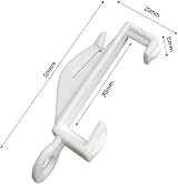 Gadget Planet 80pcs DECORAIL Curtain Track Glider Hooks White view 2