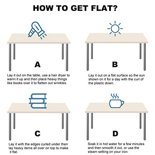 OstepDecor Upgraded Version Frosted Round Table Cover, 2mm Thick 44