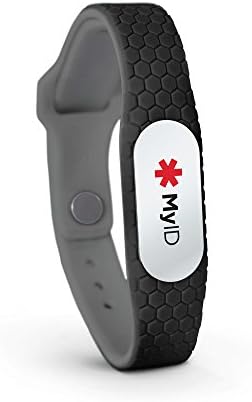 MyID Hive Medical ID - Silver Pod, Sport ID, Child ID, Emergency ID, Diabetes Wristband